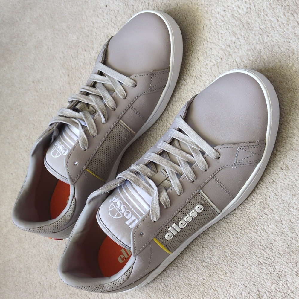 Ellesse Men's Ls 80 Gray Leather Trainer Size 11 WORN ONCE!